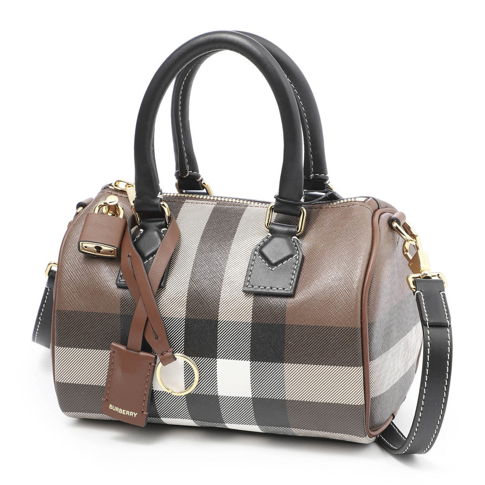 Burberry Bowling Bag Leather Brown